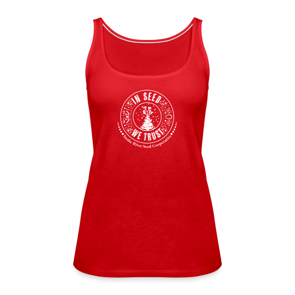 "In Seed We Trust" Tank Top - red