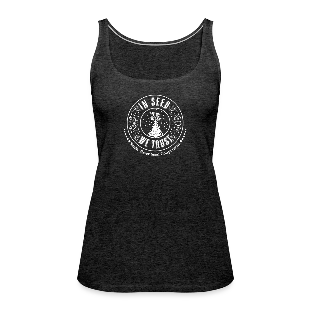 "In Seed We Trust" Tank Top - charcoal grey