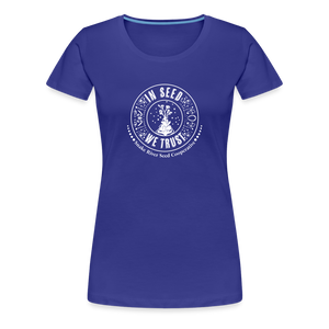 "In Seed We Trust" T-Shirt (Slim Fit) - royal blue