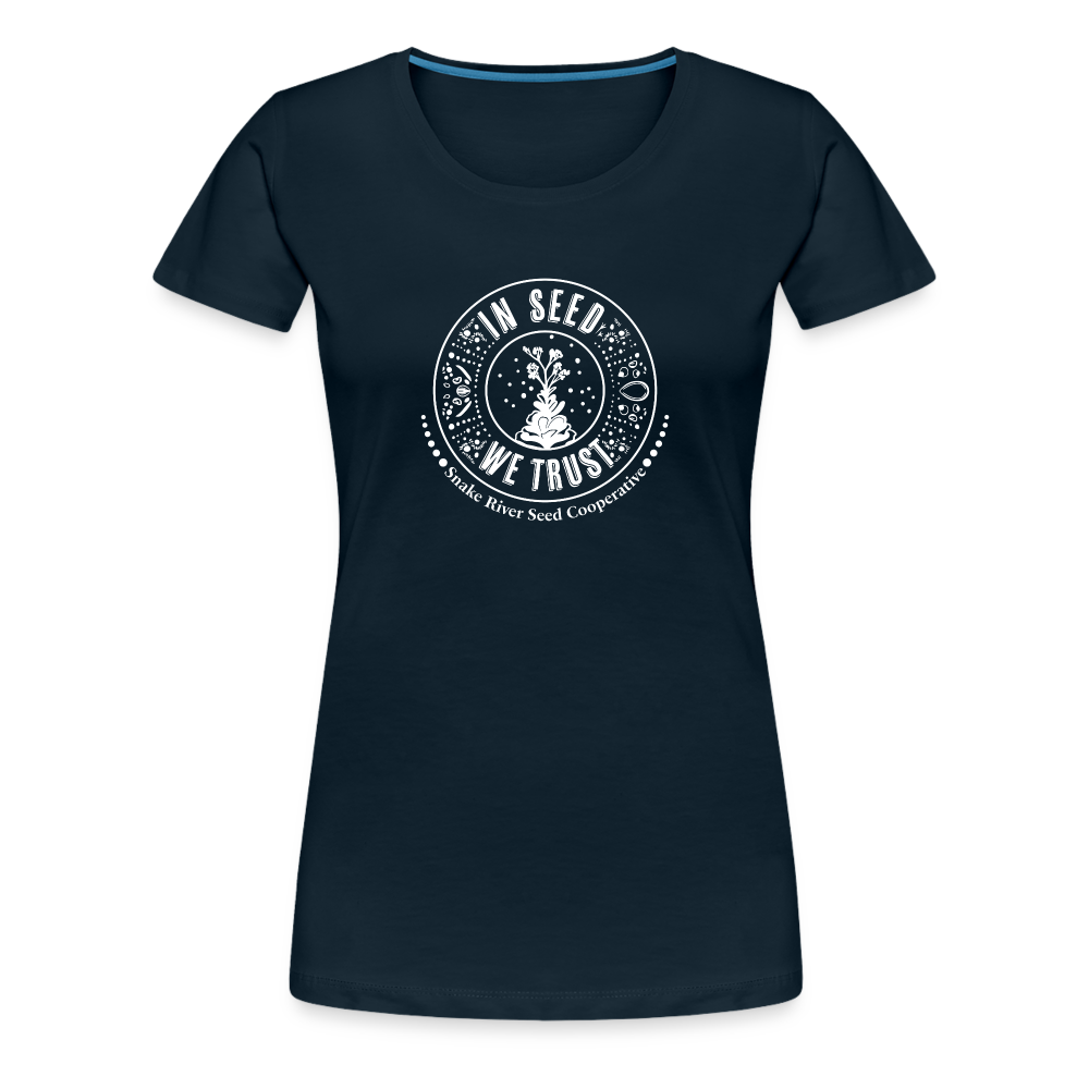 "In Seed We Trust" T-Shirt (Slim Fit) - deep navy