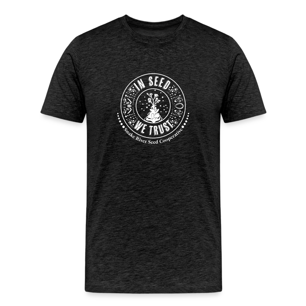 "In Seed We Trust" T-Shirt - charcoal grey