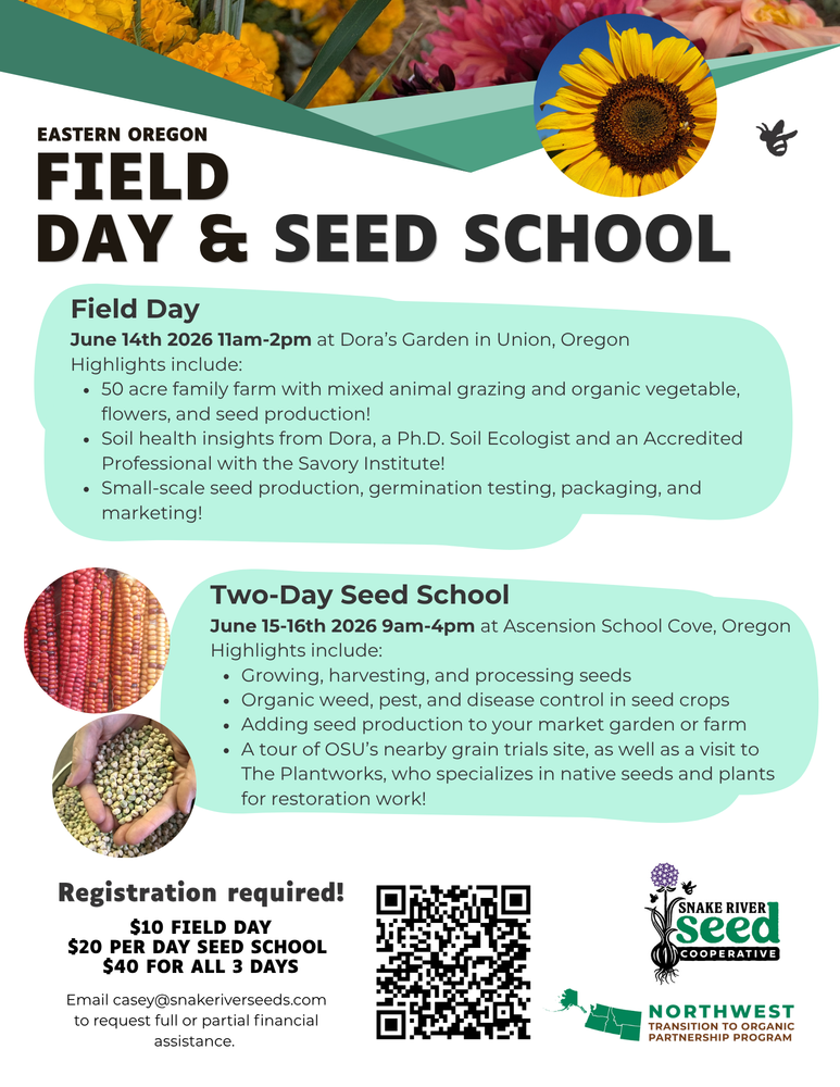 garden seeds oregon Eastern Oregon Seed School – Snake River Seed Cooperative