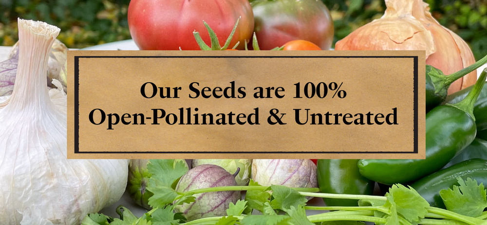 Our Seeds are 100 percent Open-Pollinated and Untreated