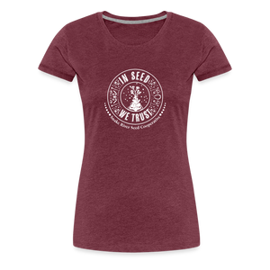 
            
                Load image into Gallery viewer, &amp;quot;In Seed We Trust&amp;quot; T-Shirt (Slim Fit) - heather burgundy
            
        