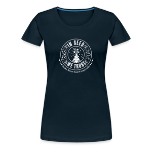 
            
                Load image into Gallery viewer, &amp;quot;In Seed We Trust&amp;quot; T-Shirt (Slim Fit) - deep navy
            
        