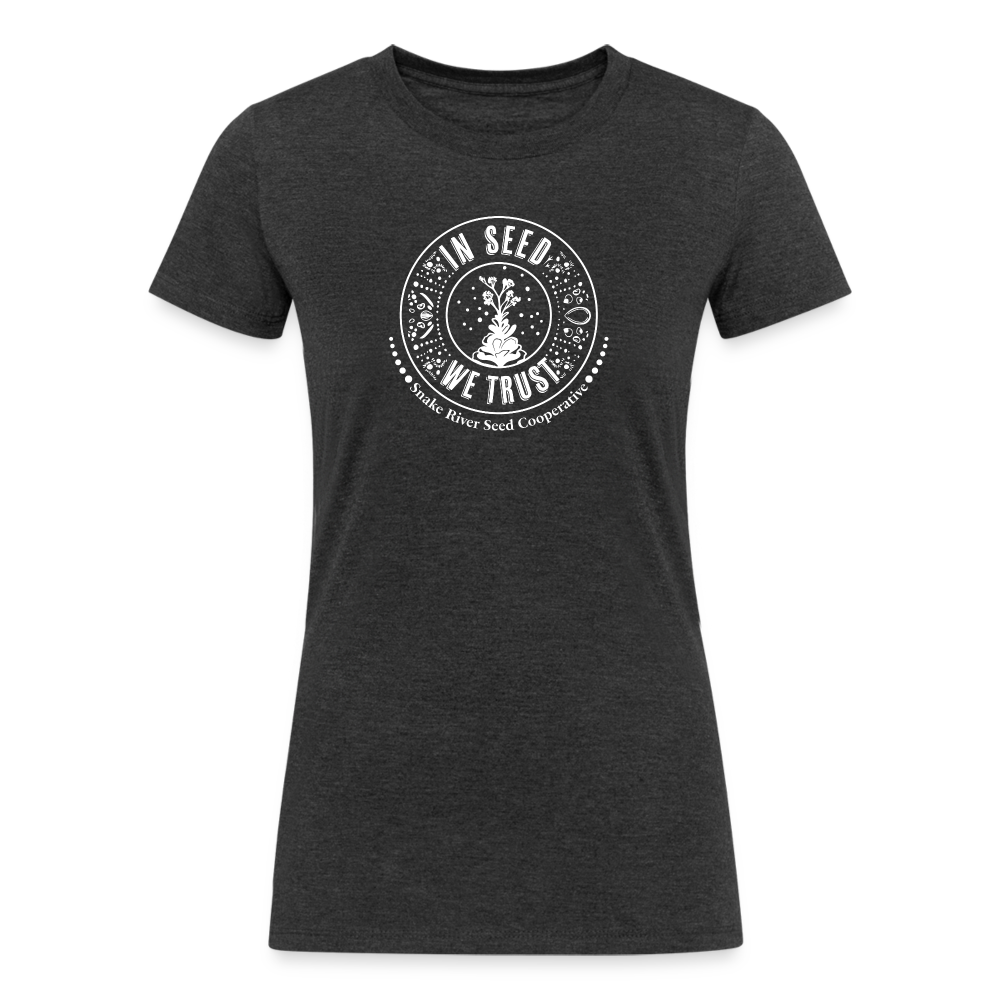 
            
                Load image into Gallery viewer, &amp;quot;In Seed We Trust&amp;quot; Tri-Blend T-Shirt (Slim Fit) - heather black
            
        