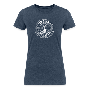 
            
                Load image into Gallery viewer, &amp;quot;In Seed We Trust&amp;quot; Tri-Blend T-Shirt (Slim Fit) - heather navy
            
        
