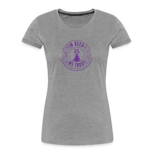 "In Seed We Trust" Organic T-Shirt (Slim Fit) - heather gray