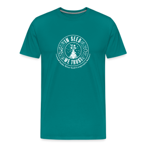 "In Seed We Trust" T-Shirt - teal